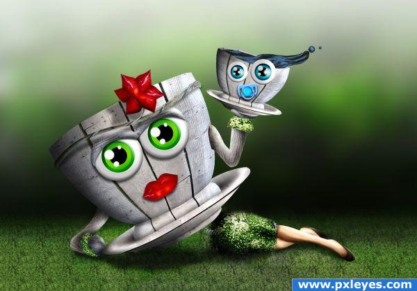 Sweet Mrs Tree-cup ... photoshop picture